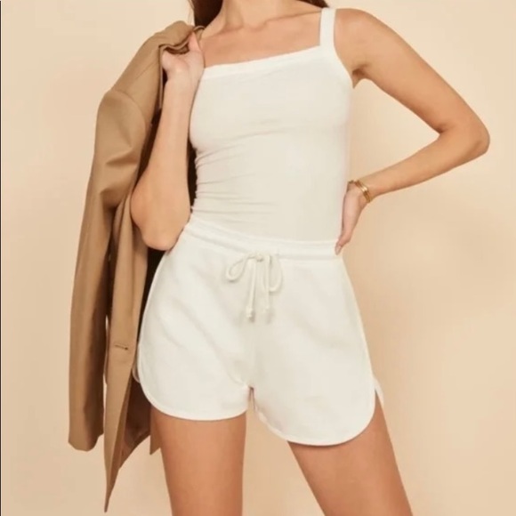 Reformation Pants - Reformation Jeans “ 70’s Sweat Shorts In Vintage White Lounge”- Medium